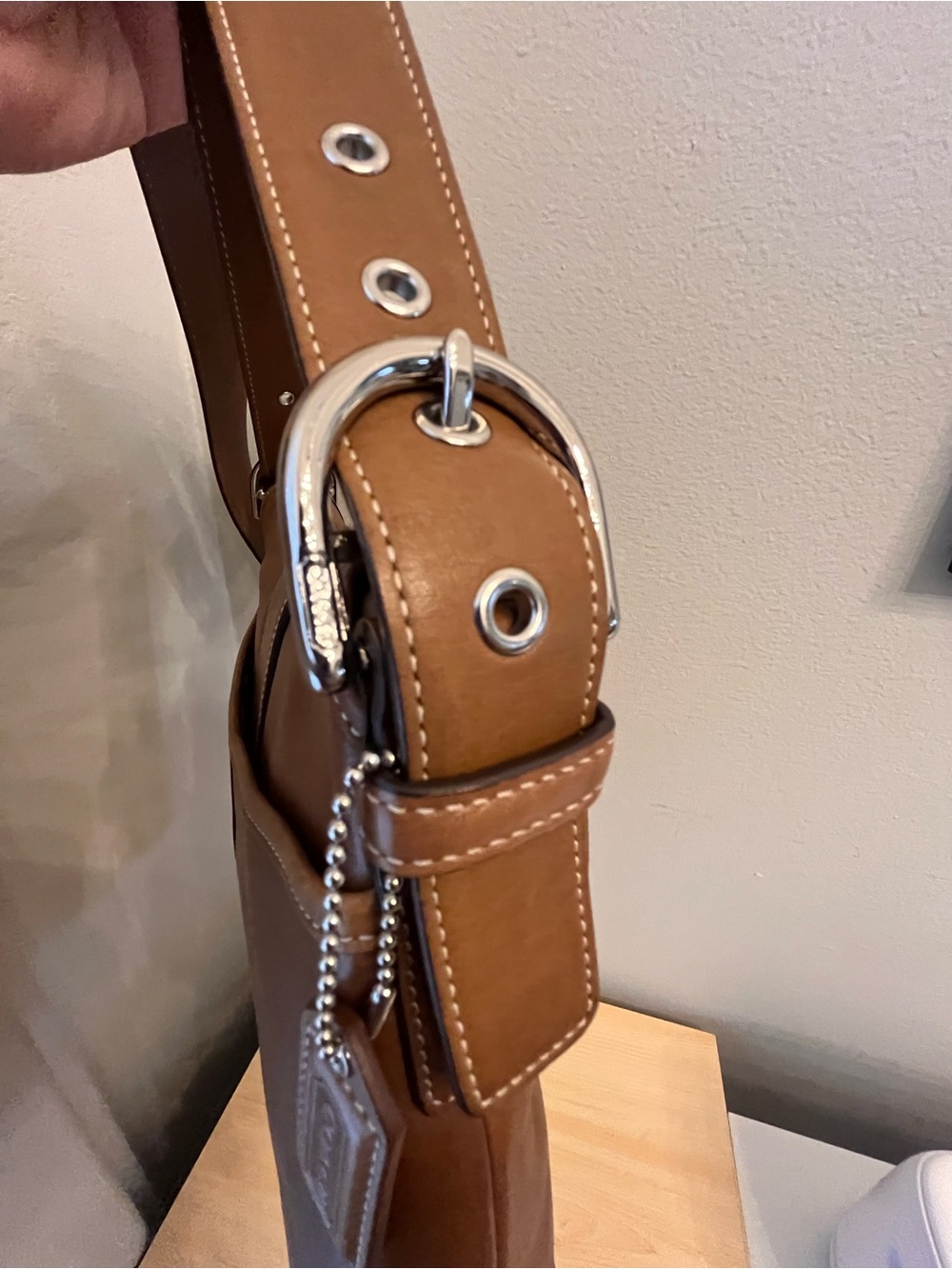 Coach Vintage Soho Tan Leather Shoulder Convertible Crossbody Bag F3S-9480 - Picture 4 of 11